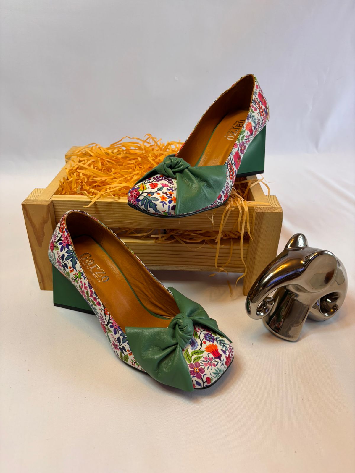 Floral Block Heels
