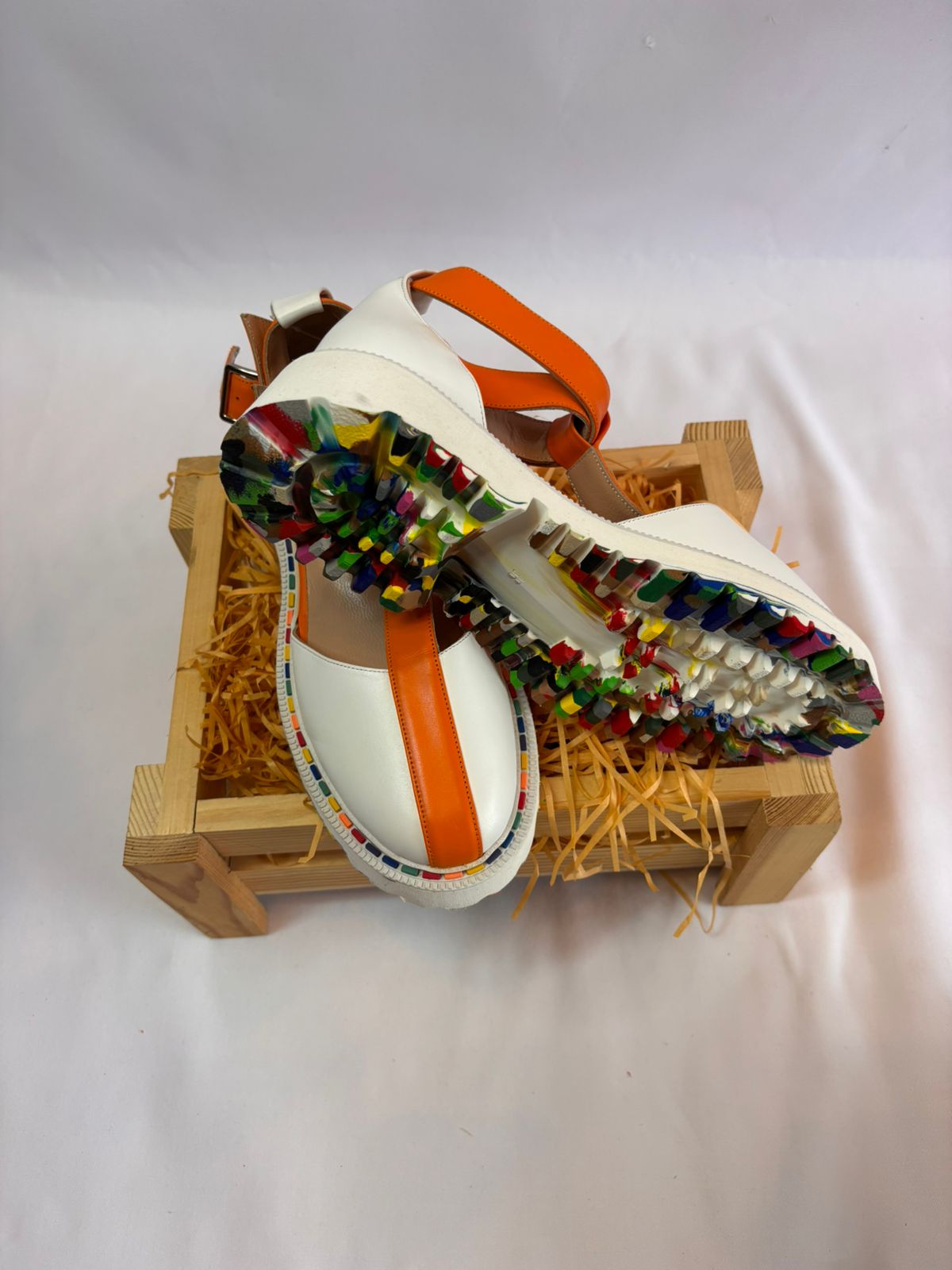 White T-Bar Sandal