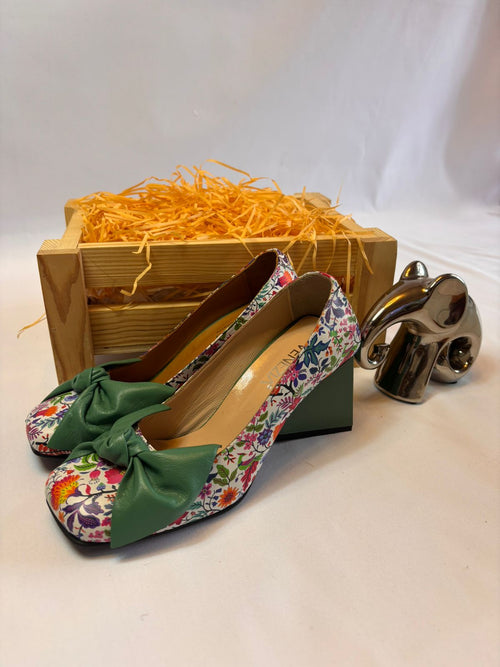 Floral Block Heels
