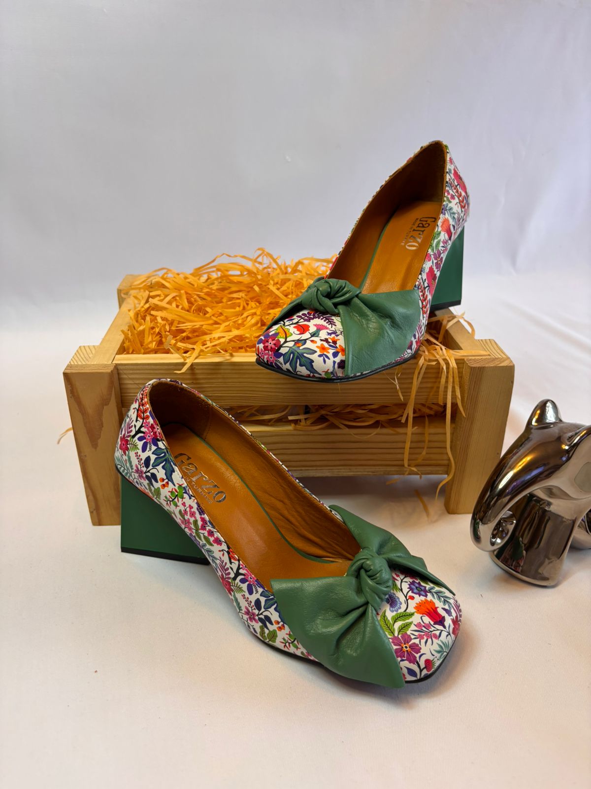 Floral Block Heels