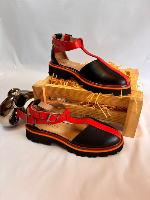 Black & Red Sandal