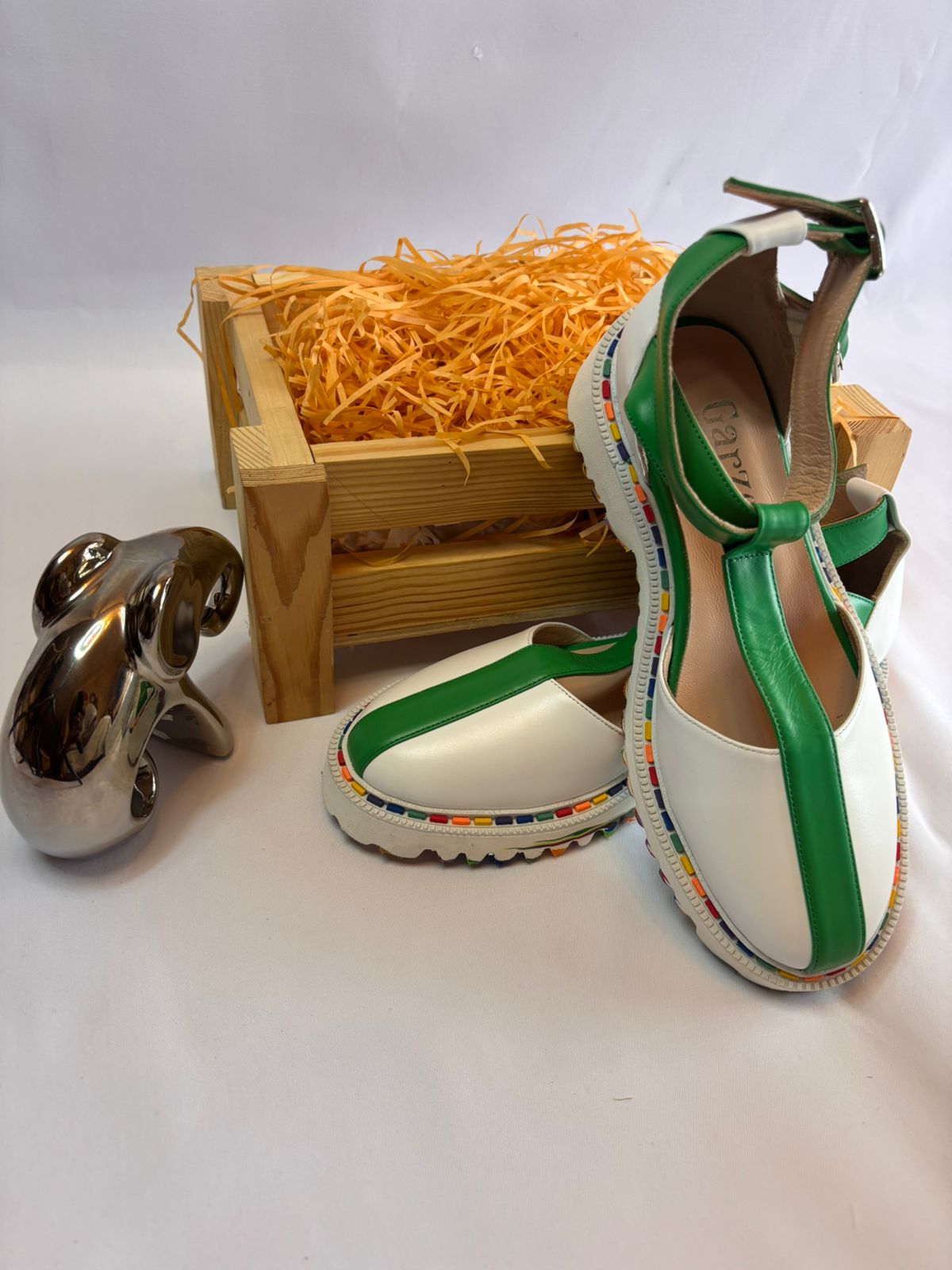 White T-Bar Sandal