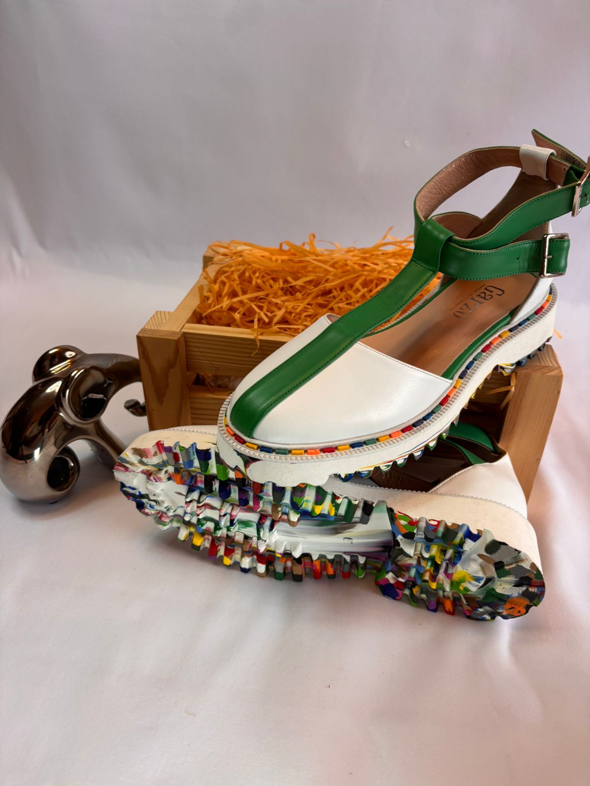 White T-Bar Sandal