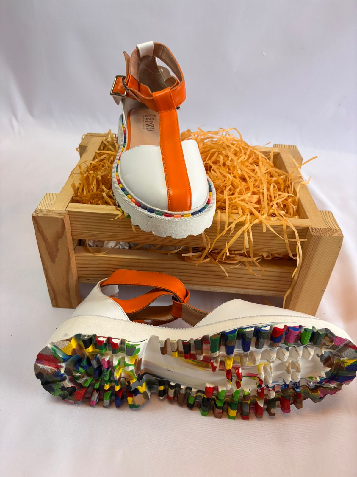 White T-Bar Sandal