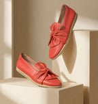 Coral Bow Slip-On Flats