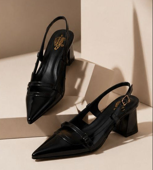T-Strap Patent Point Heel