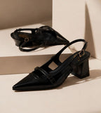 T-Strap Patent Point Heel