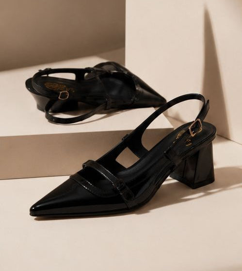 T-Strap Patent Point Heel