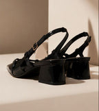 T-Strap Patent Point Heel