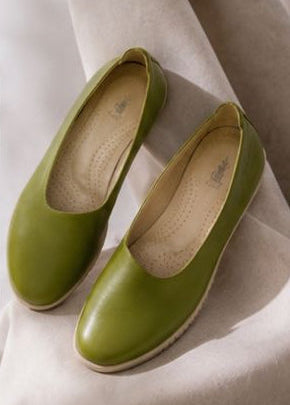 Olive Green Comfort Flats