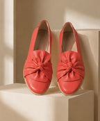 Coral Bow Slip-On Flats